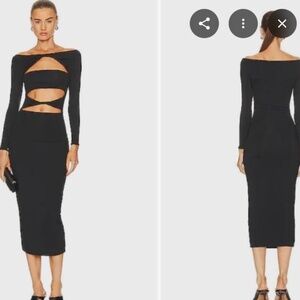 SER.O.YA Lotus Cutout Midi Dress – XS